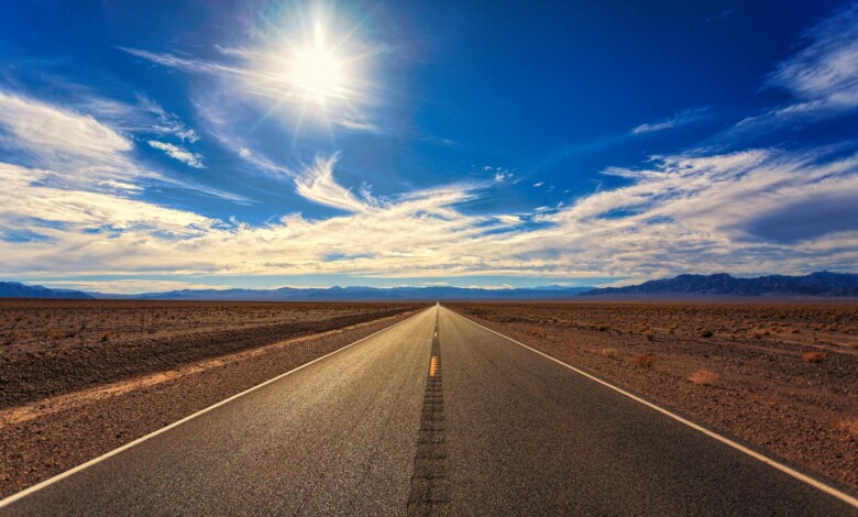winding road photography