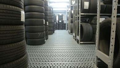 stack of rubber tires