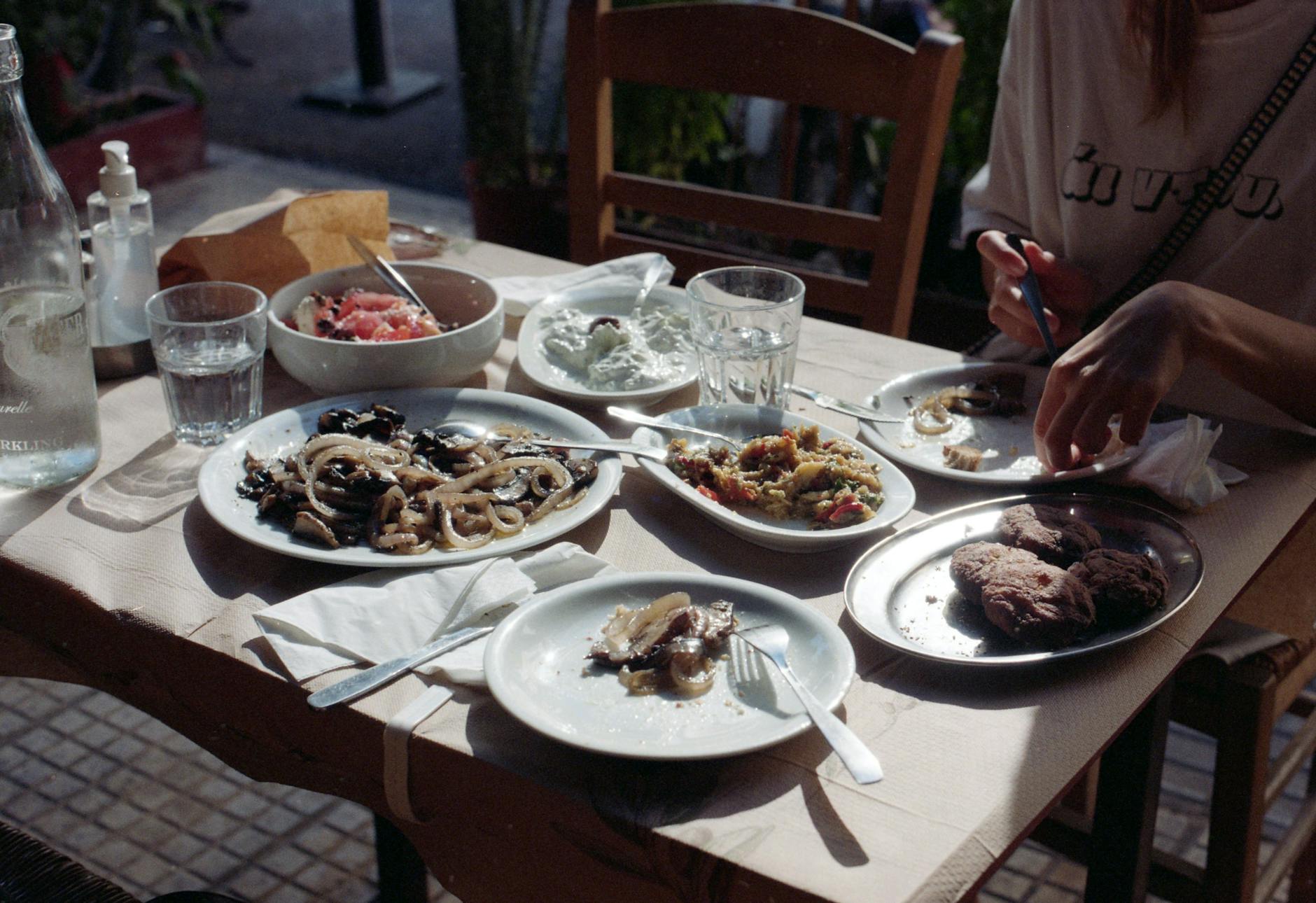 vegetarian meal on table