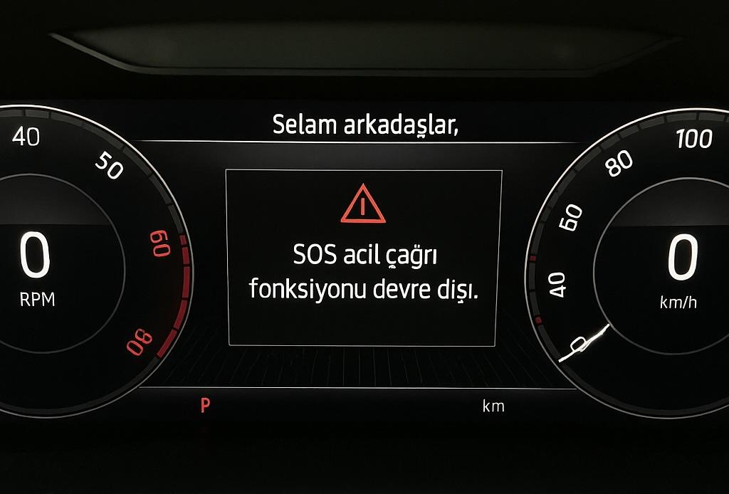Skoda Kamiq SOS arızası uyarısı 